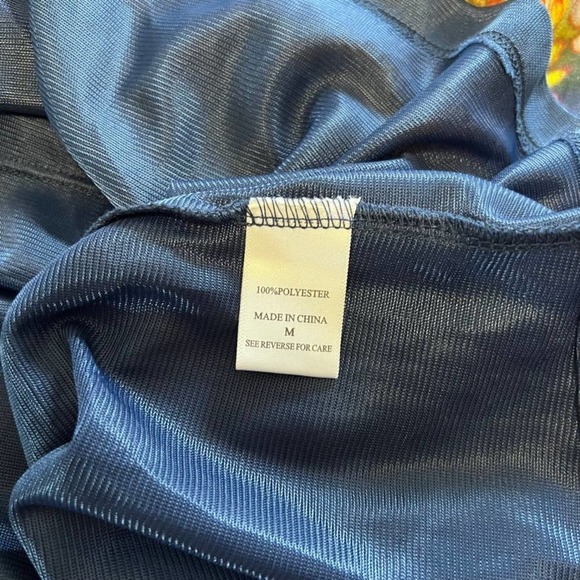 Dirty Ballerina v-neck maxi dress gemstone print red, pink, blue M - Picture 14 of 15